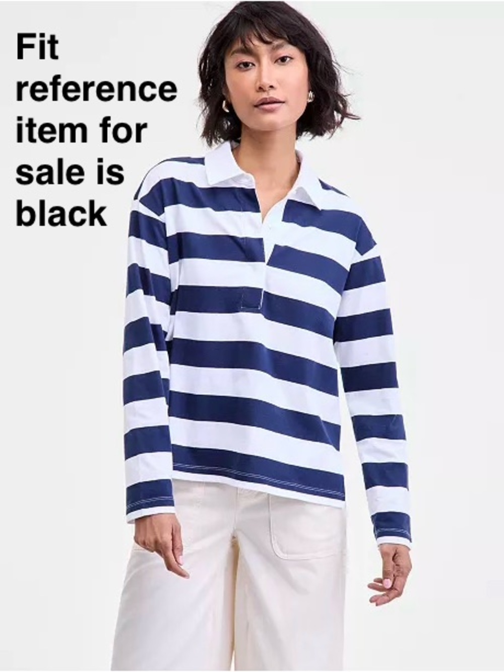 MACYS On 34th Striped Ruby Long Sleeve Top White & Black US XXL Good